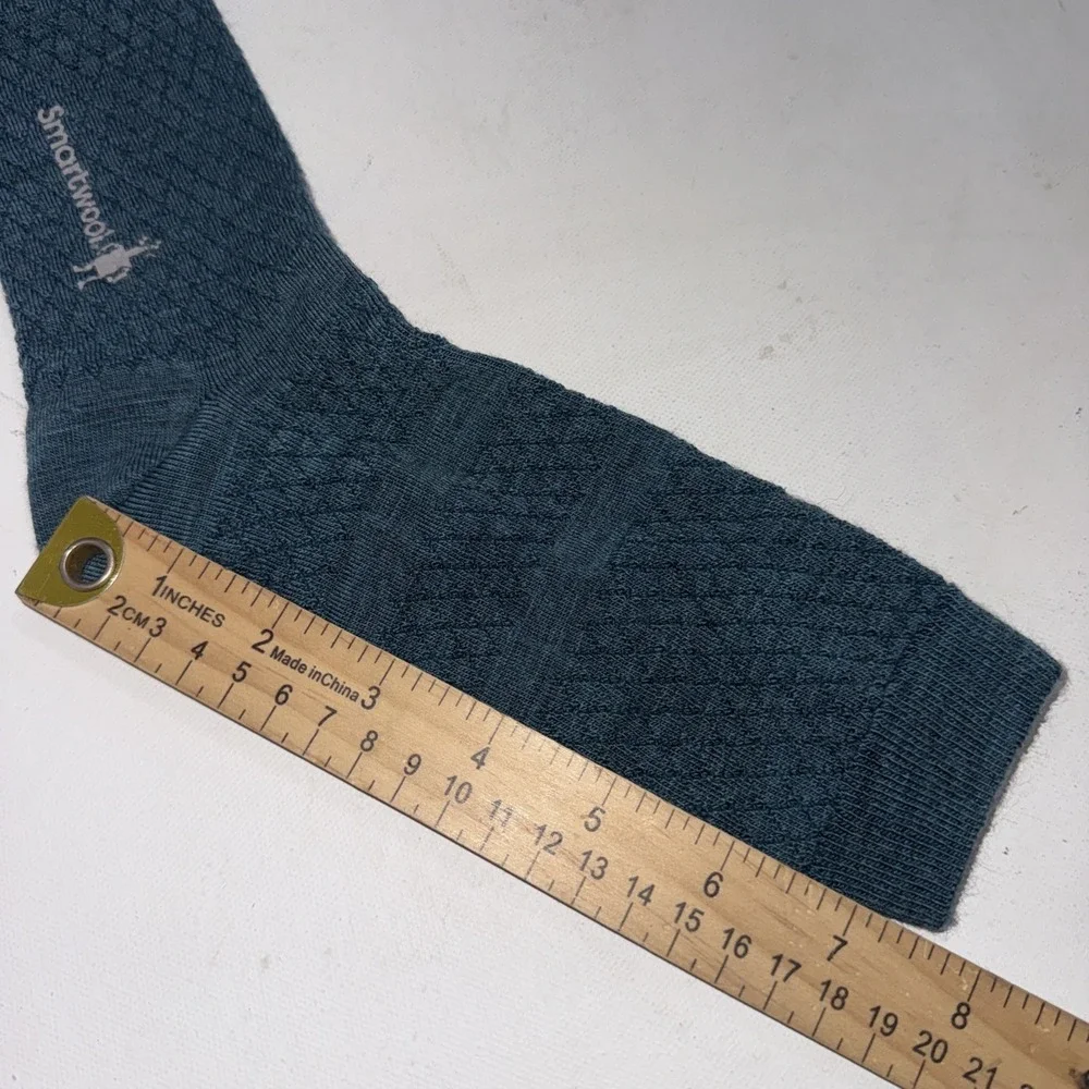 Smartwool Full Cushion Boot Socks Blue /‎ Green Wool Blend Unisex Socks UNSIZED
